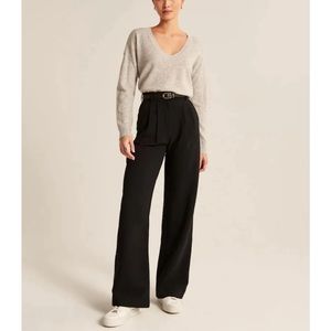 BRAND NEW Trending Pant Daisy Grace Wide-Leg Tailored Black Trouser Pant